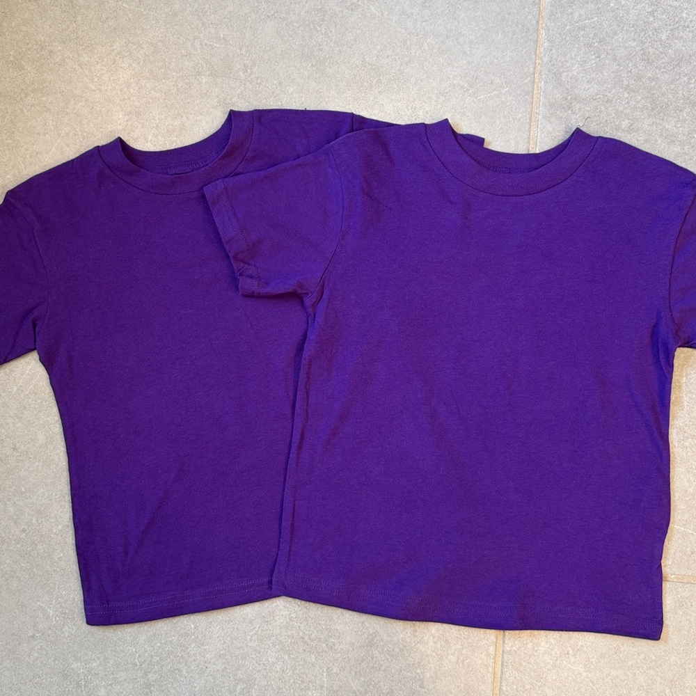 💜3/$15 Adidas The Go-To Tee Purple Kids T-Shirts (2) - New without tags